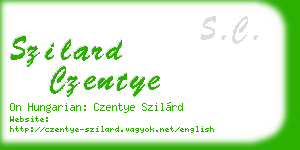 szilard czentye business card